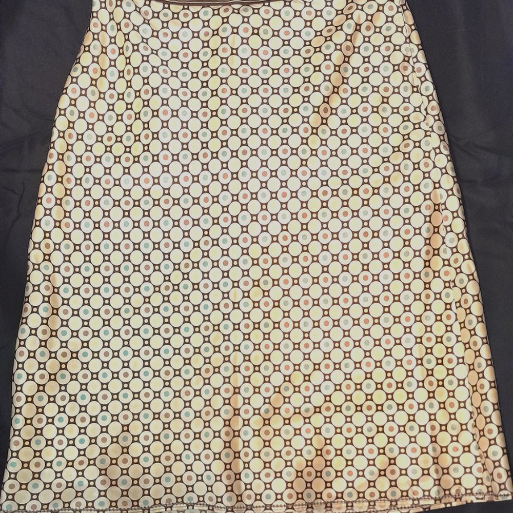 MaxStudio Skirt. Geometric pattern. Multi color. 55% silk 45% cotton
